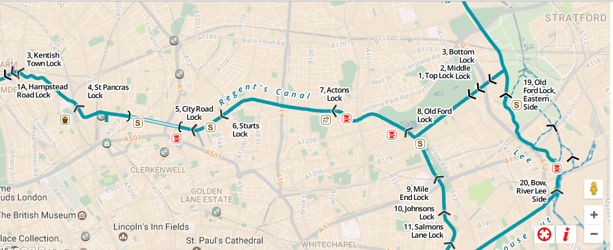 Regents Canal map